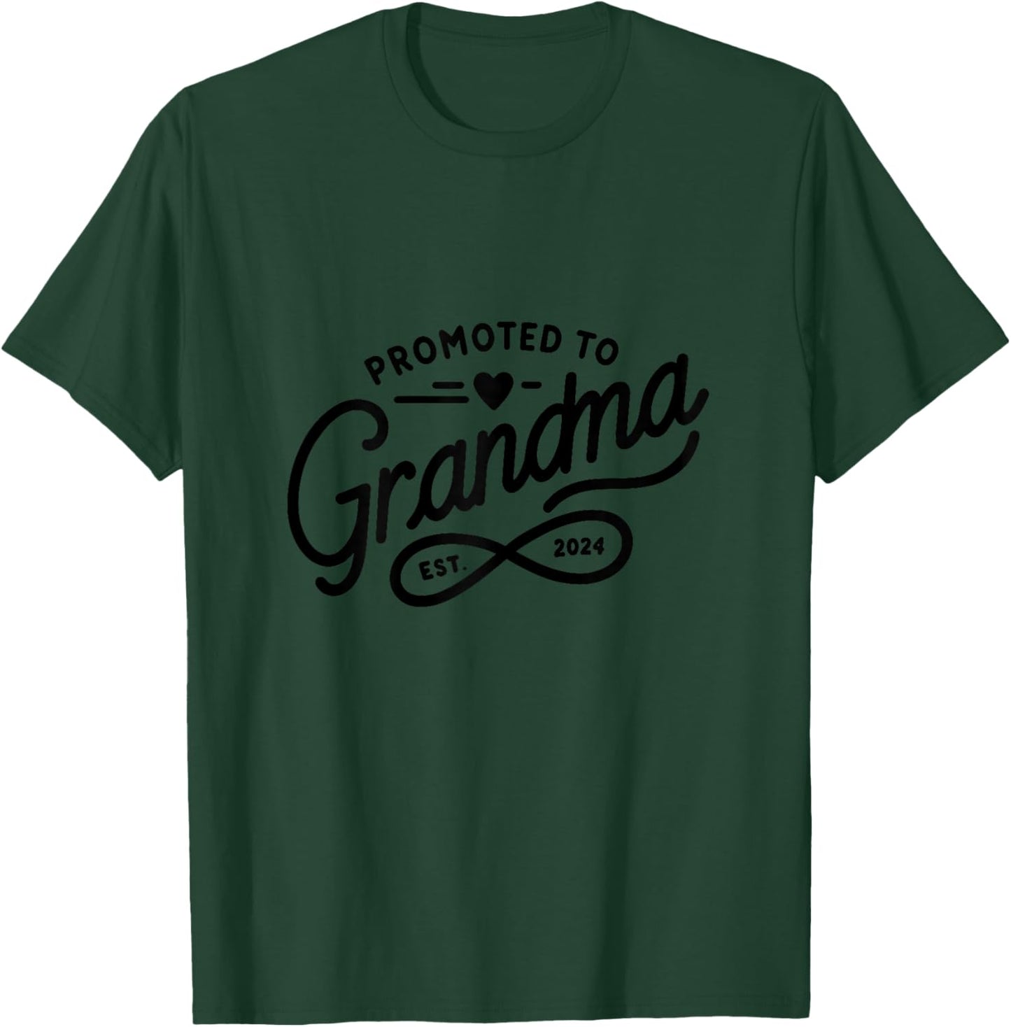 Promoted to Grandma 2024 T-Shirt - T-Shirt | Forest