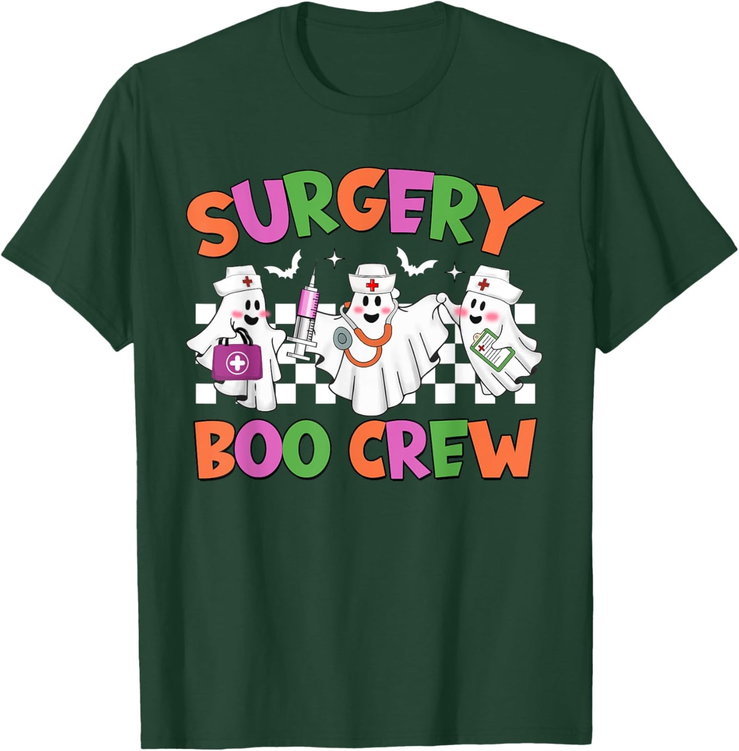 Retro Surgery Boo Crew Surgical Tech Halloween Costumes T-Shirt - T-Shirt | Forest
