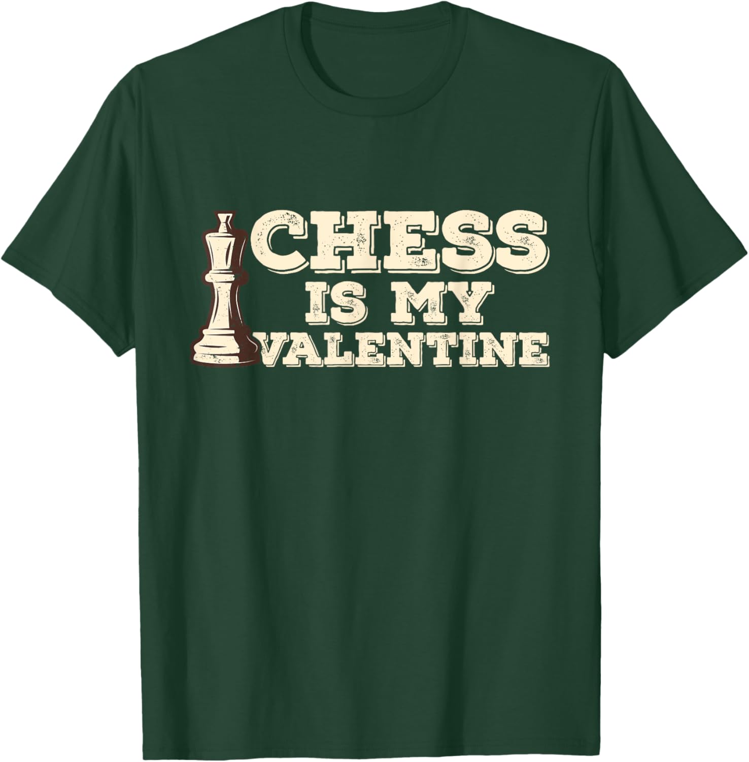 Chess Is My Valentine Pawn Star Chessboard Humor Graphic T-Shirt - T-Shirt | Forest