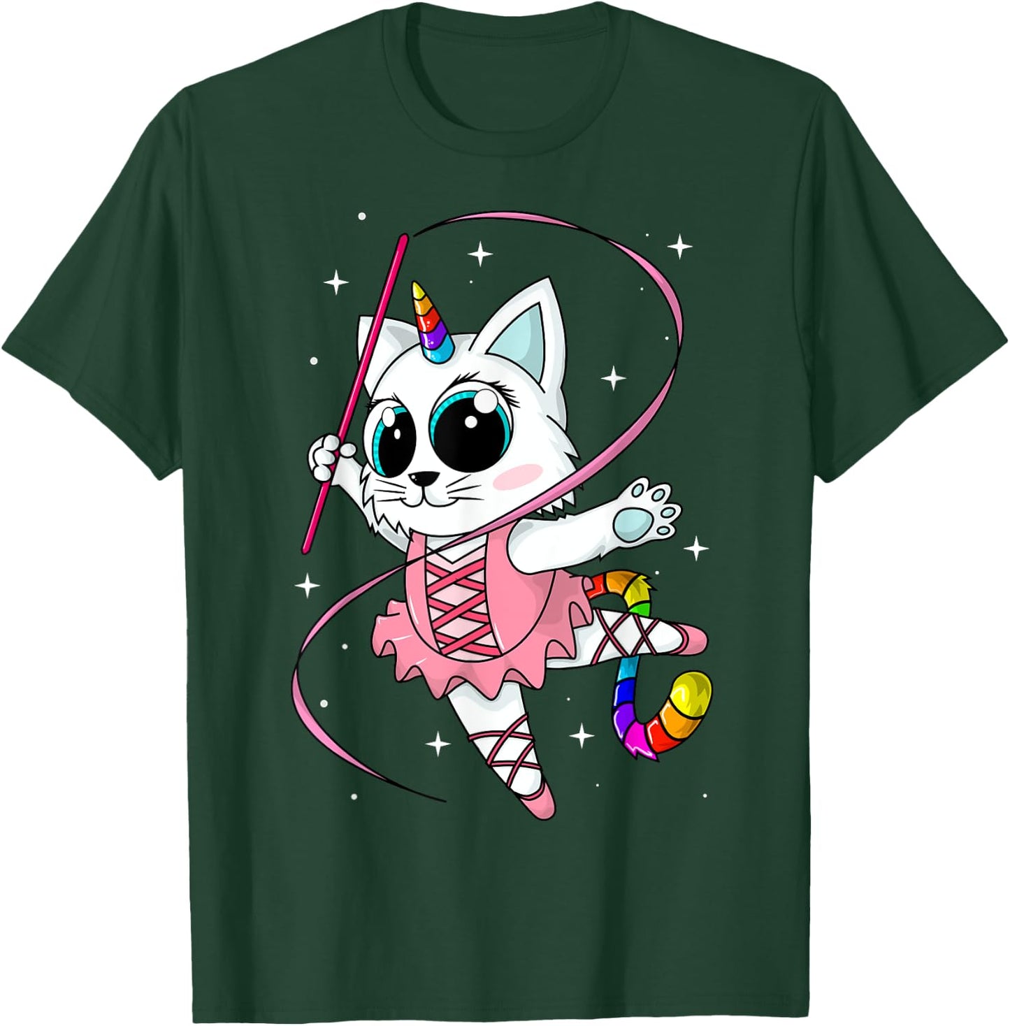 Unicorn Cat Cati Corn Kittycorn Cute Kitty Rainbow Girl Gift T-Shirt - T-Shirt | Forest