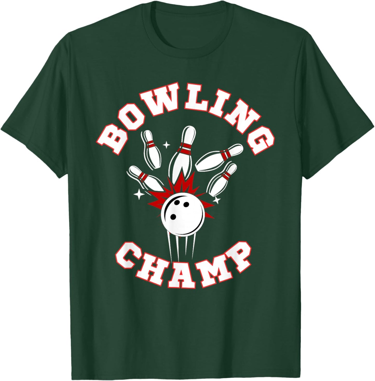 Bowling Champ Champion T-Shirt - T-Shirt | Forest
