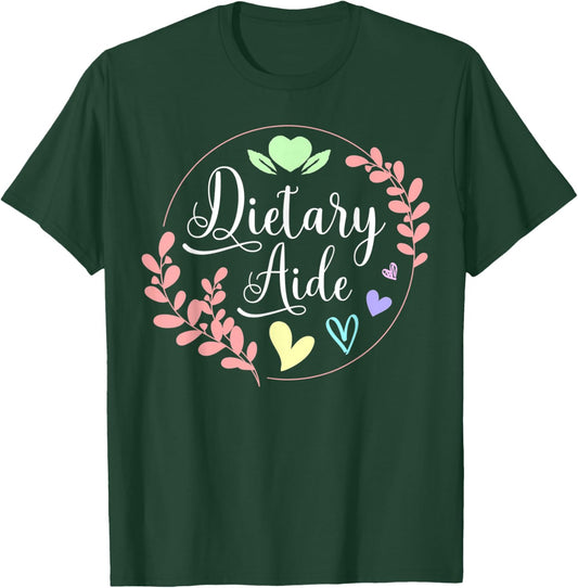 Dietary Aide Heart T-Shirt - T-Shirt | Forest