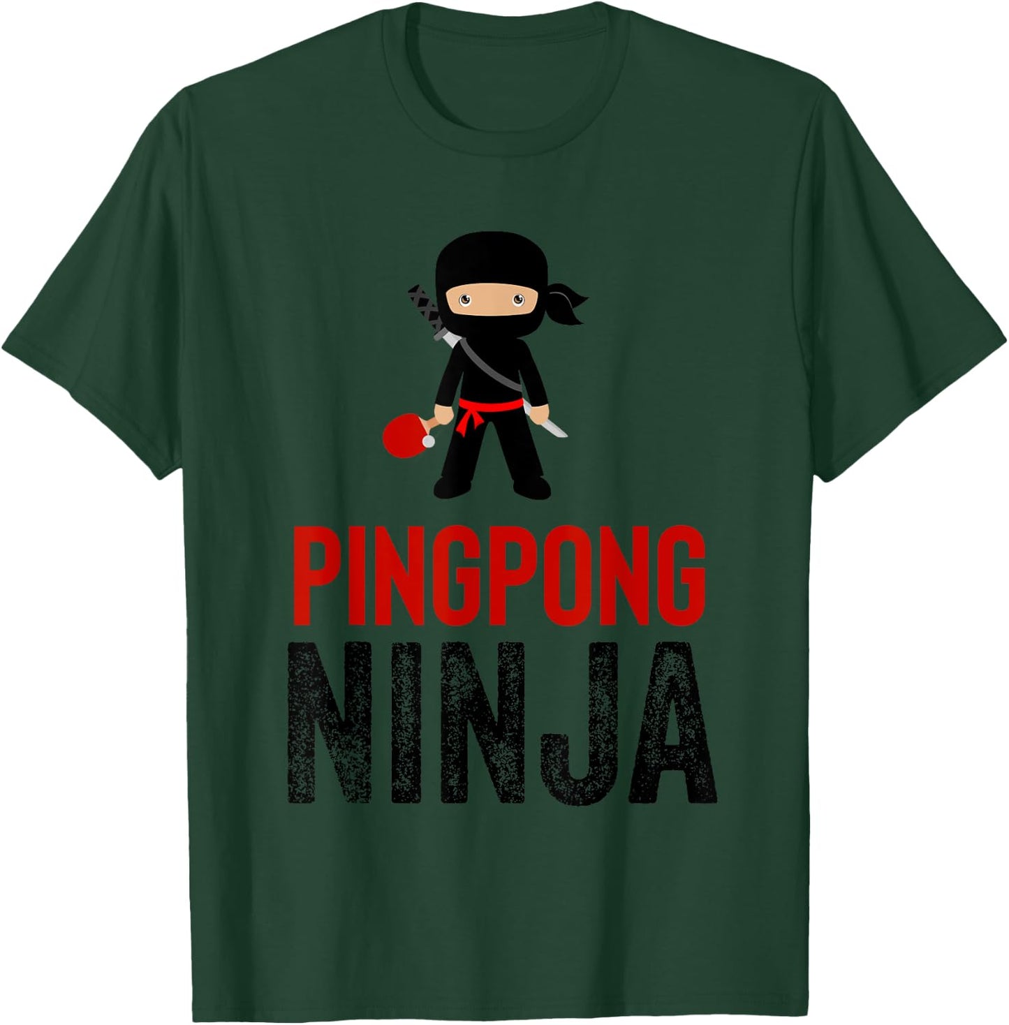 Ping Pong Ninja Table Tennis Kids Gift T-Shirt - T-Shirt | Forest