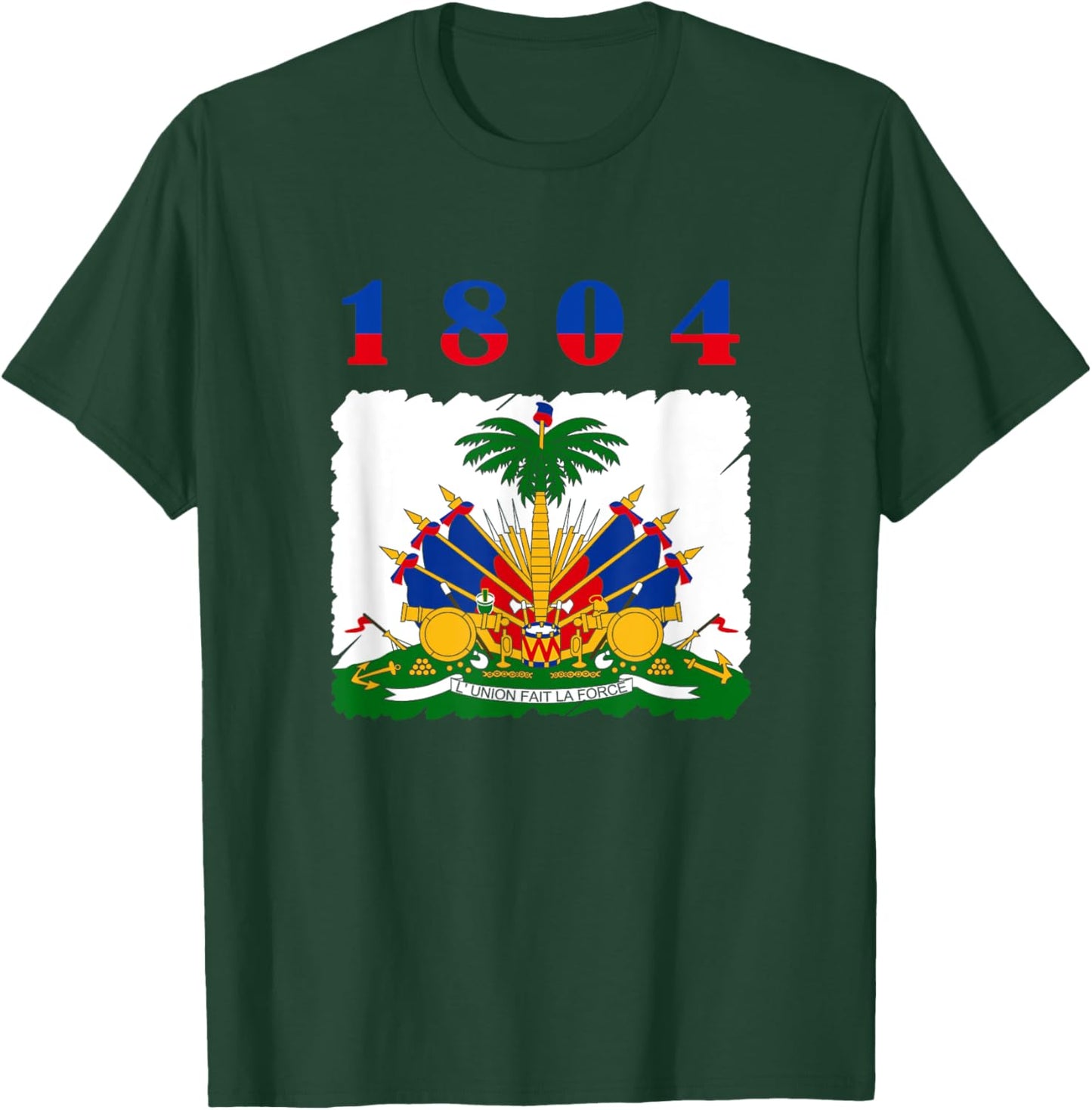 Haiti Flag Symbol Pride Roots Haitian 1804 T-Shirt - T-Shirt | Forest