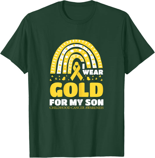 I Wear Gold For My Son Childhood Cancer Awareness Women T-Shirt - T-Shirt | Forest