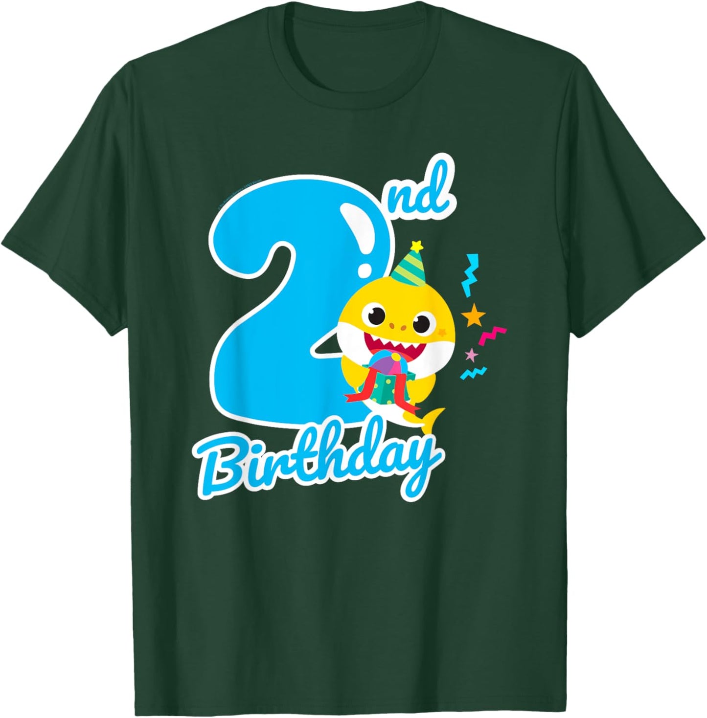 Baby Shark 2nd Birthday Blue 2 Years T-Shirt - T-Shirt | Forest