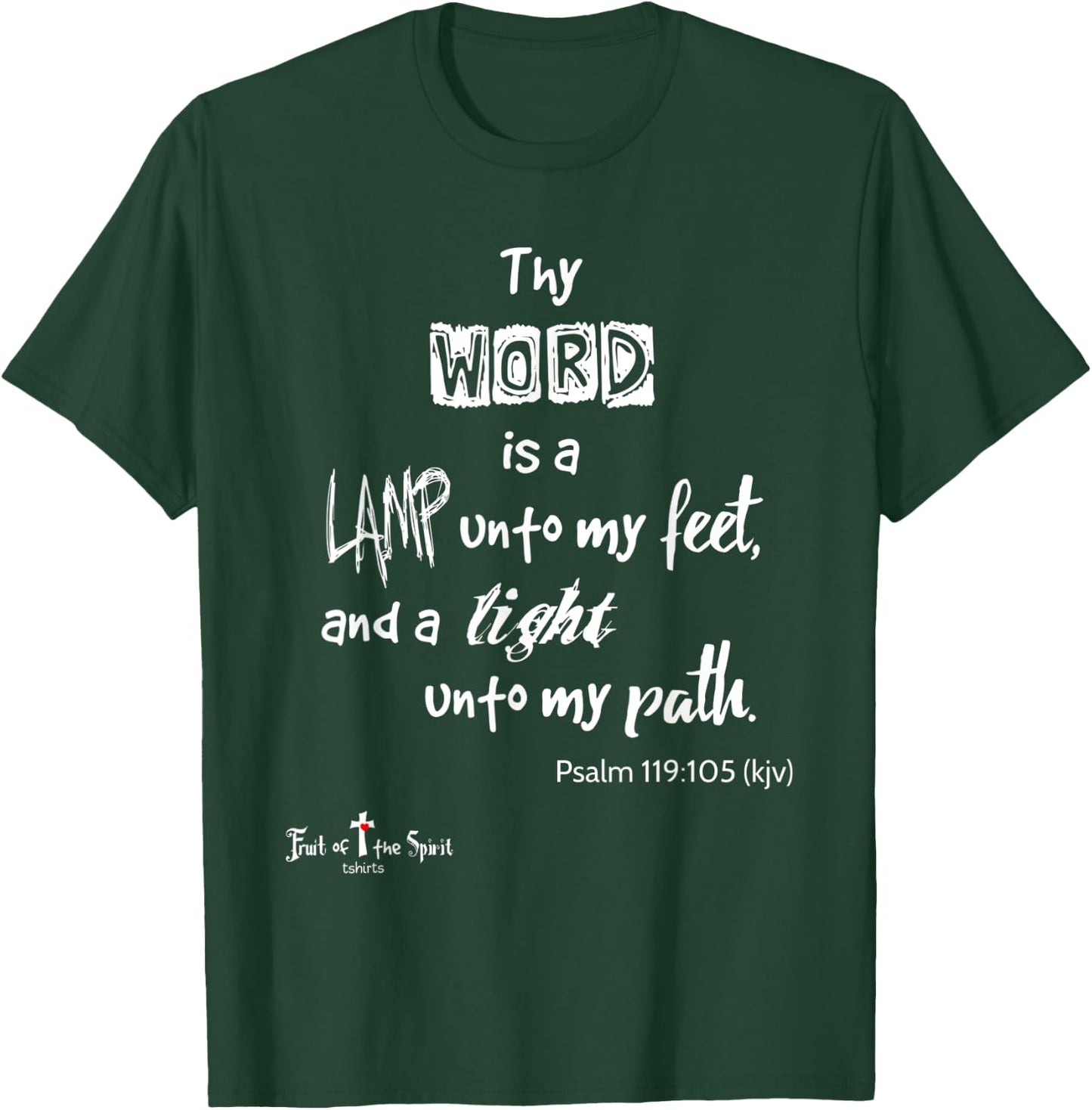 Thy word is lamp unto feet Psalm 119:105 Christian T-Shirt - T-Shirt | Forest