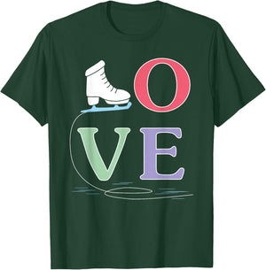 Super Cute Figure & Skating For Girls Women Who Ice Skate T-Shirt - T-Shirt | Forest