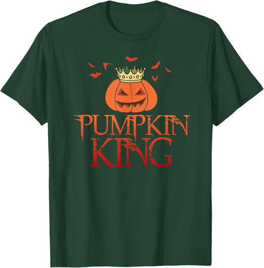 The Pumpkin King Crown Halloween Jack O Lantern scary face T-Shirt - T-Shirt | Forest