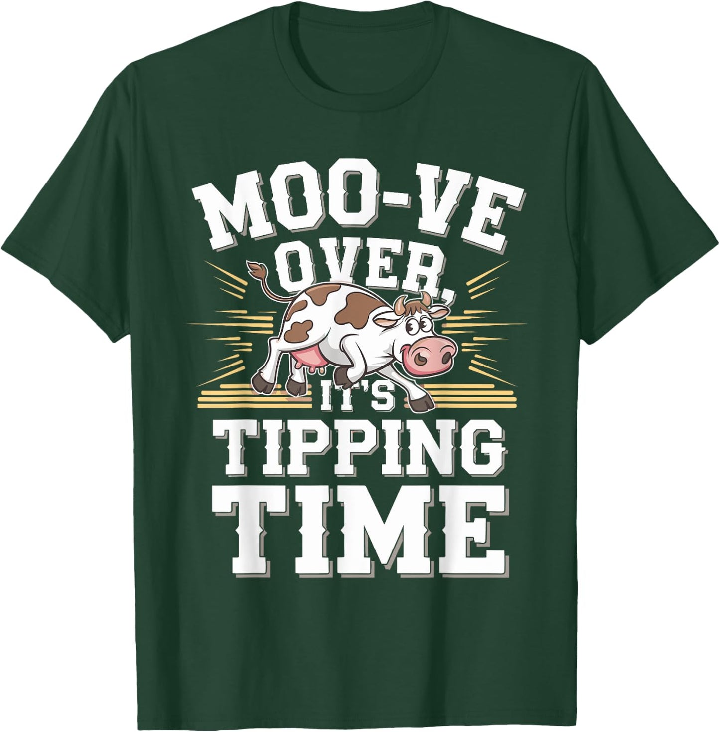 Funny Cow Tipping Joke Country Life Prank T-Shirt - T-Shirt | Forest
