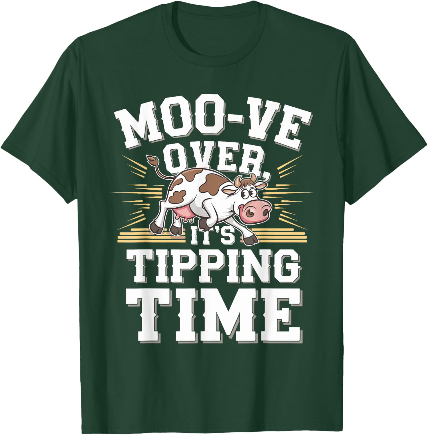 Funny Cow Tipping Joke Country Life Prank T-Shirt - T-Shirt | Forest