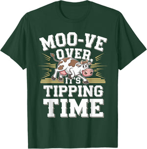 Funny Cow Tipping Joke Country Life Prank T-Shirt - T-Shirt | Forest
