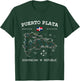 Puerto Plata Dominican Republic Flag Travel Map Coordinates T-Shirt - T-Shirt | Forest