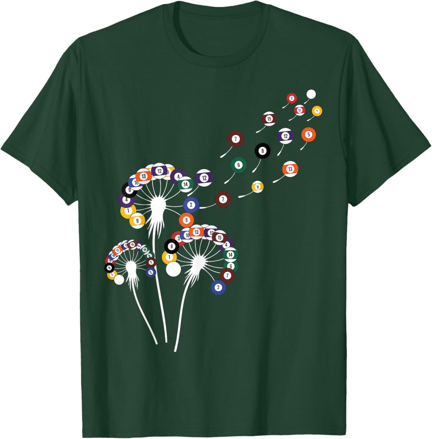 Dandelion Billiard Ball Shirt for Billiard Player Billiards T-Shirt - T-Shirt | Forest