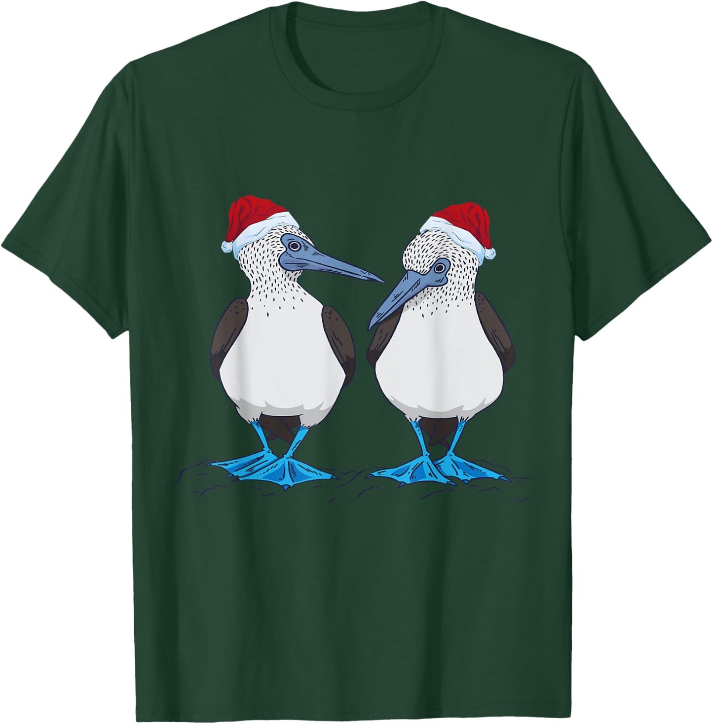 Christmas Blue Footed Booby Blue Bird Blue Foot Booby X-mas T-Shirt - T-Shirt | Forest