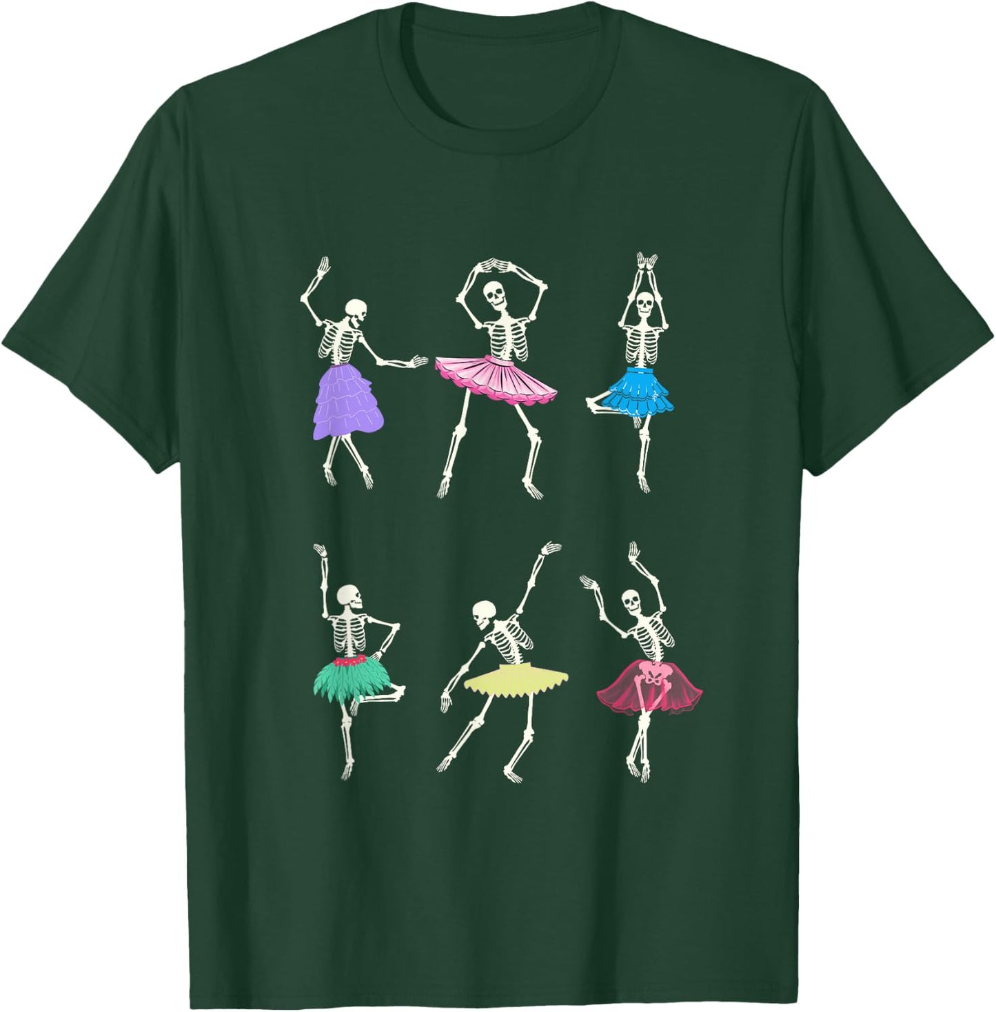 Skeleton Ballerinas Ballet Dance Cute Halloween Costume Girl T-Shirt - T-Shirt | Forest
