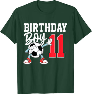 11th Birthday Shirt For Boys Football Soccer 11 Year Old T-Shirt - T-Shirt | Forest