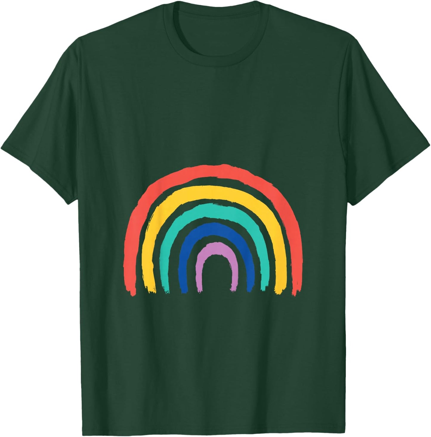 Kids Sweet Children Rainbow Design Painted Girl Gift Birthday T-Shirt - T-Shirt | Forest