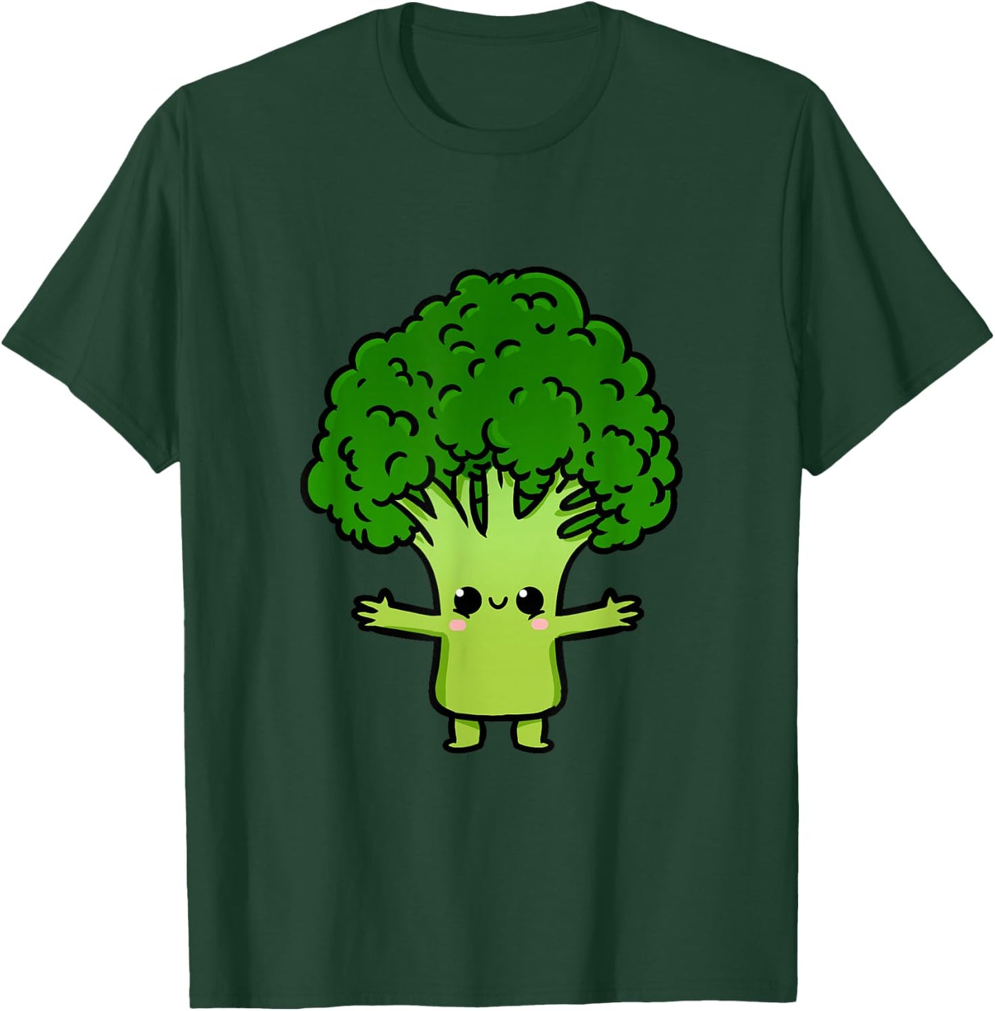Kawaii Broccoli T-Shirt - T-Shirt | Forest