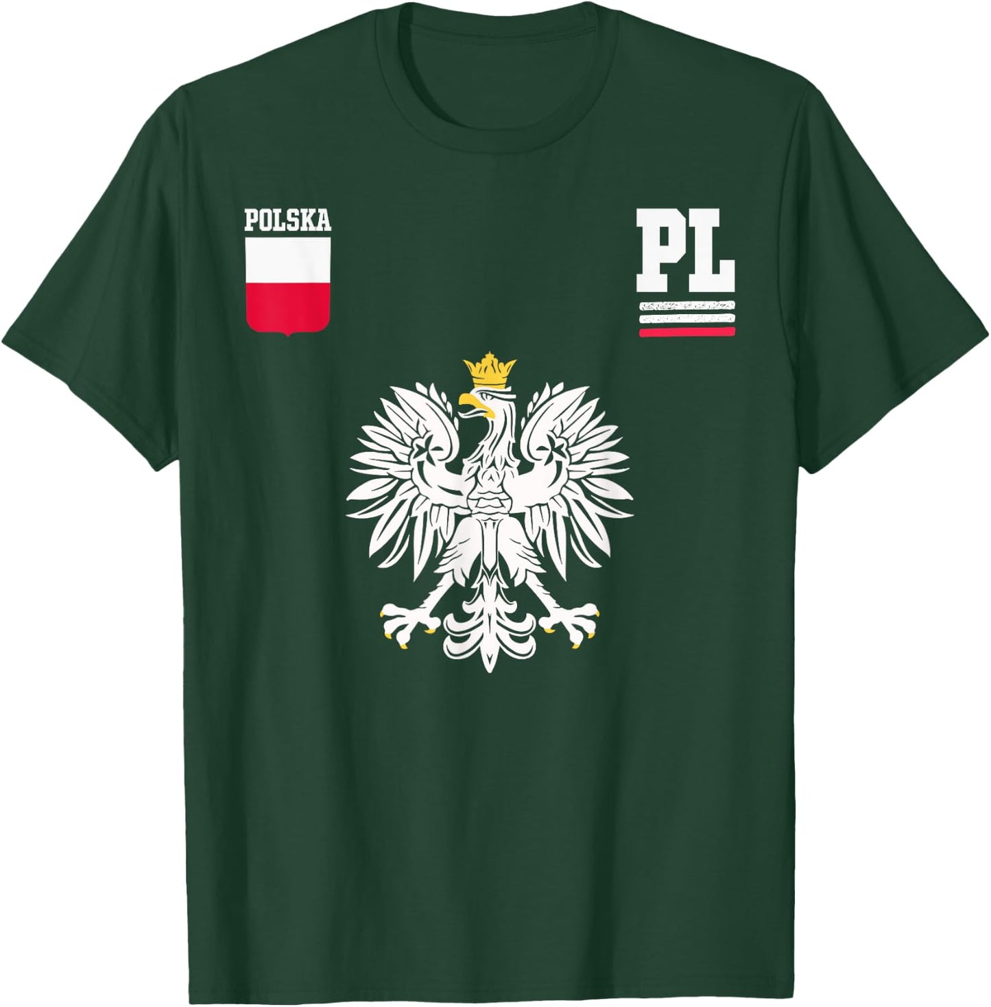 Poland Fan Polish Eagle Polska Flag T-Shirt - T-Shirt | Forest