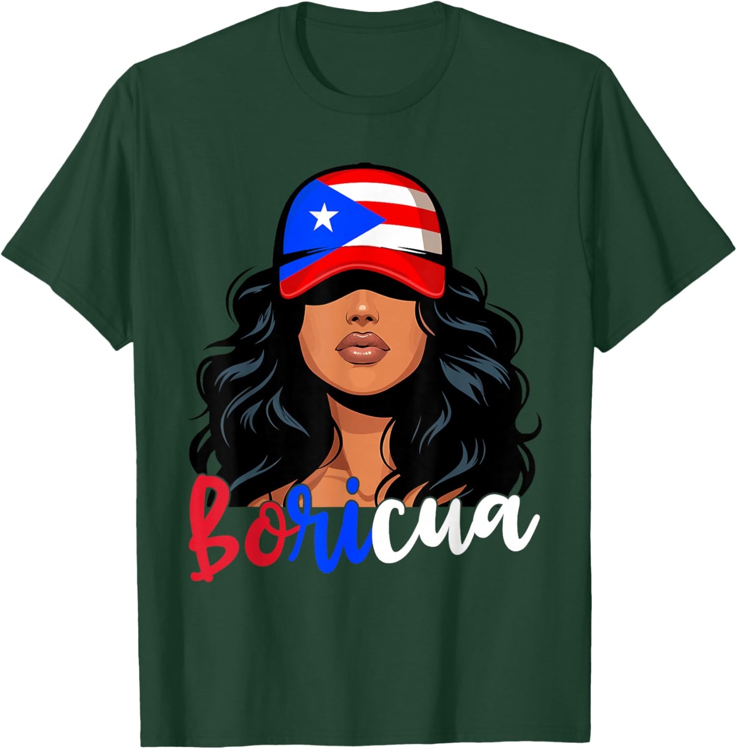 Puerto Rican Girl Puerto Rico Flag Proud Boricua Women T-Shirt - T-Shirt | Forest