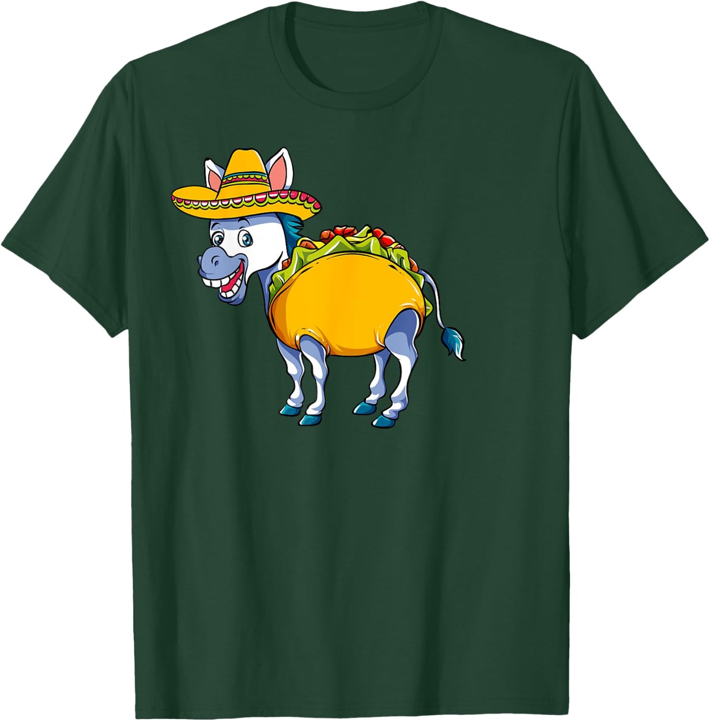 Donkey Taco Hilarious Burro Design for Cinco de Mayo T-Shirt - T-Shirt | Forest