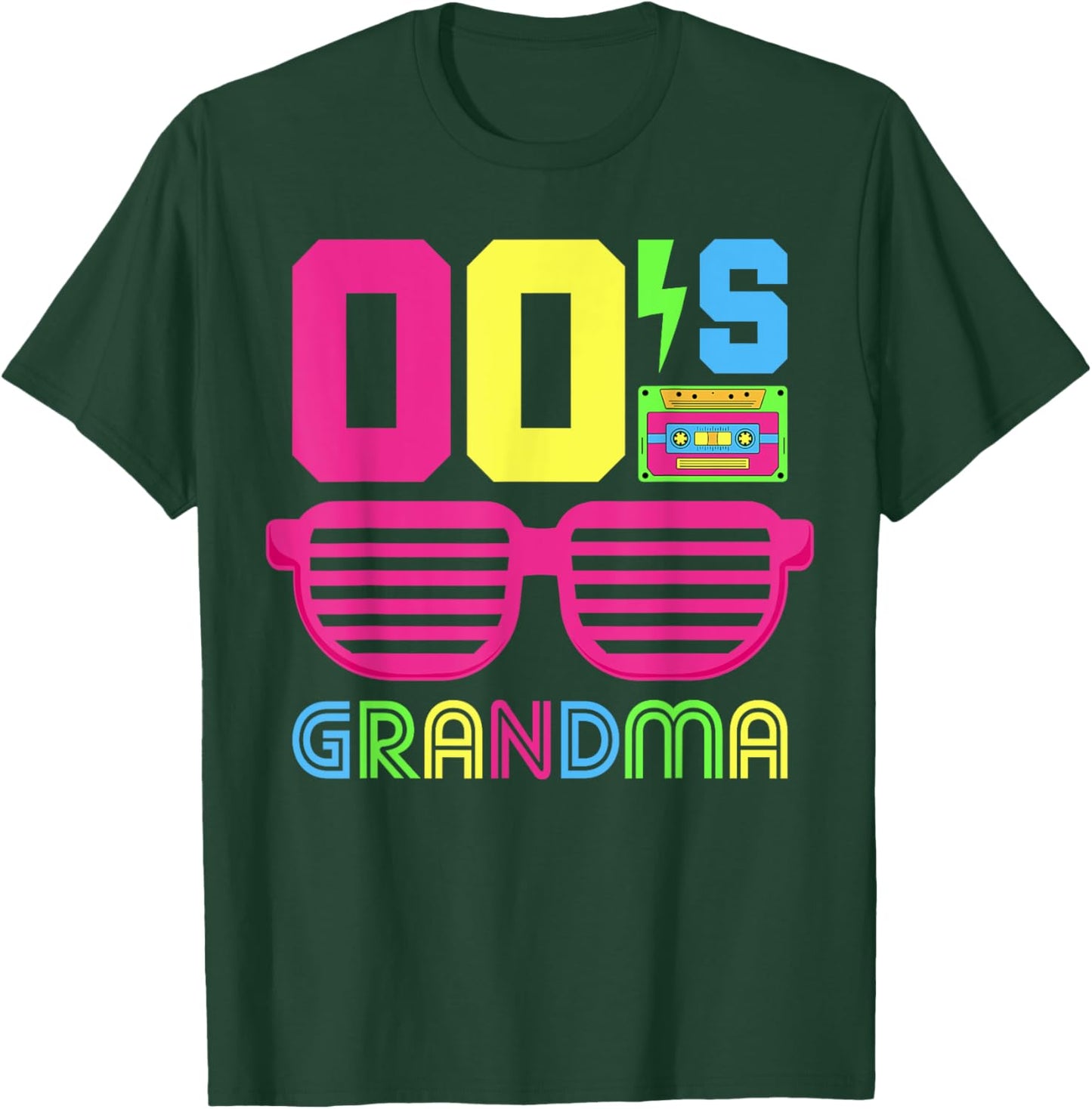 2000's Grandma Themed Party 00s Costume Early 2000s Outfit T-Shirt - T-Shirt | Forest