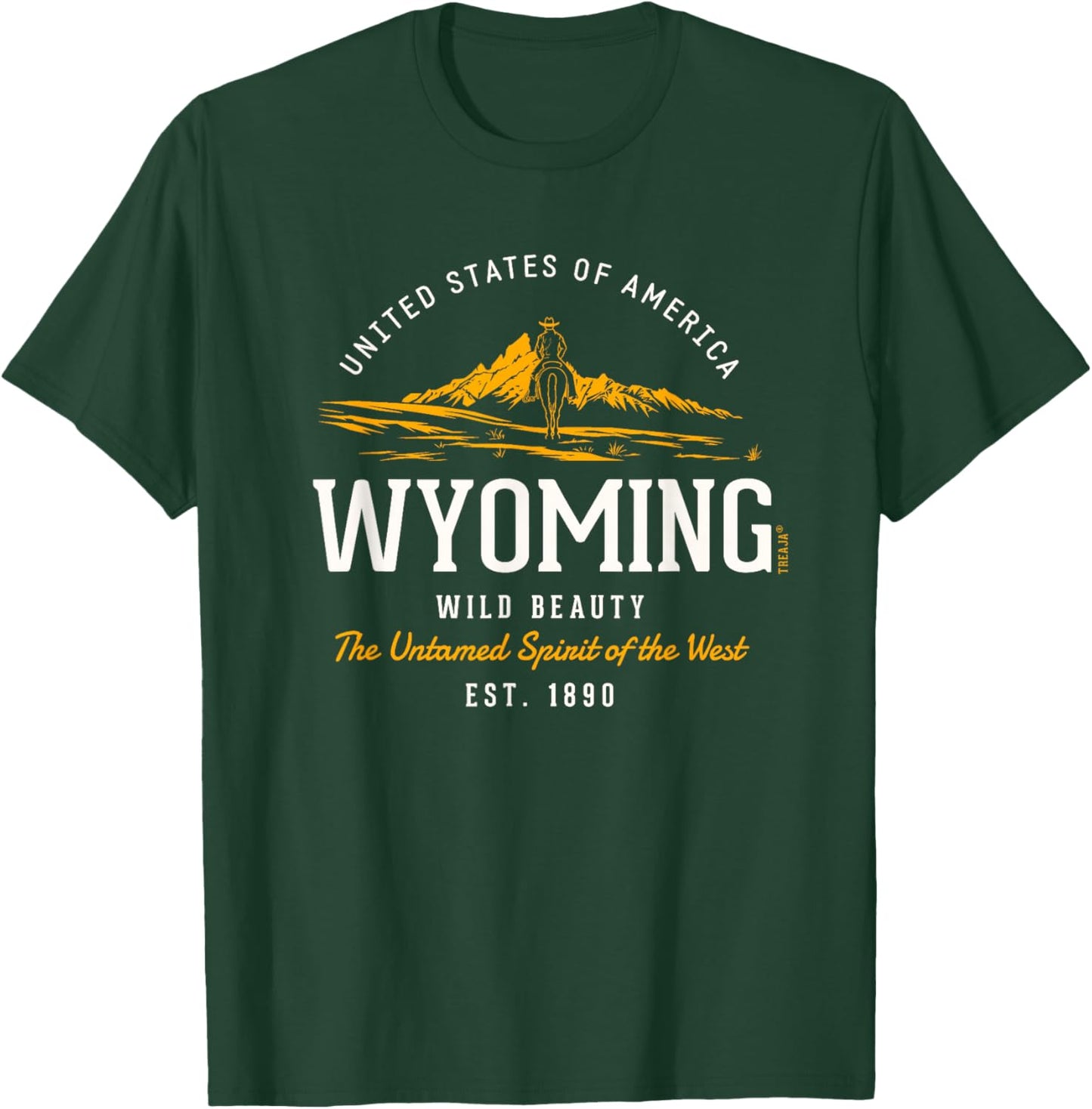 Retro Styled State of Wyoming Vintage T-Shirt - T-Shirt | Forest