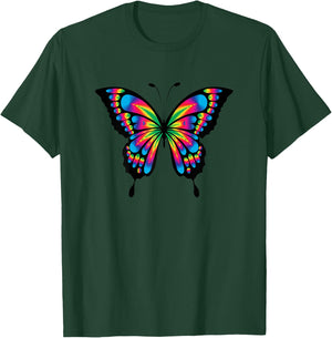 Colorful Rainbow Cute Butterfly Festival Rave T-Shirt - T-Shirt | Forest
