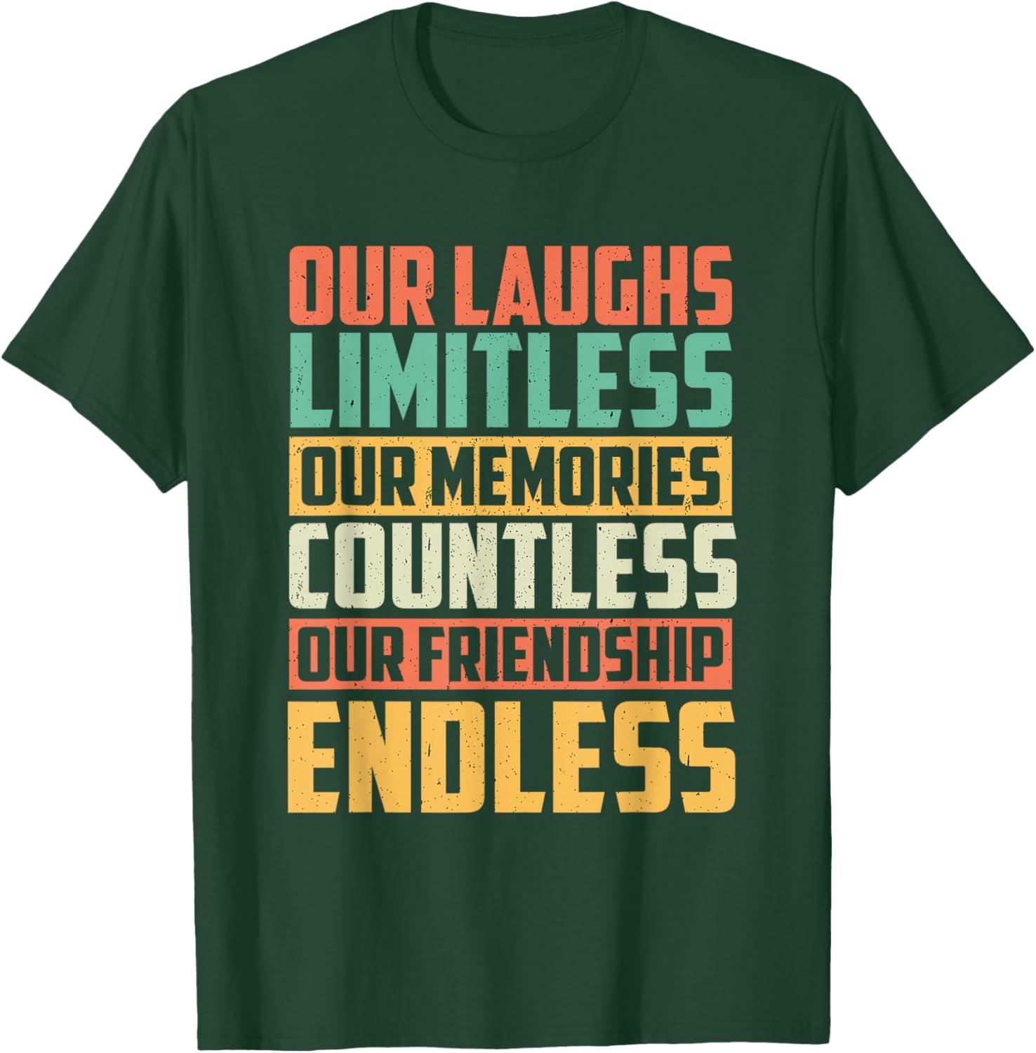 Best Friend Appreciation Retro Vintage Besties BFF Memories T-Shirt - T-Shirt | Forest