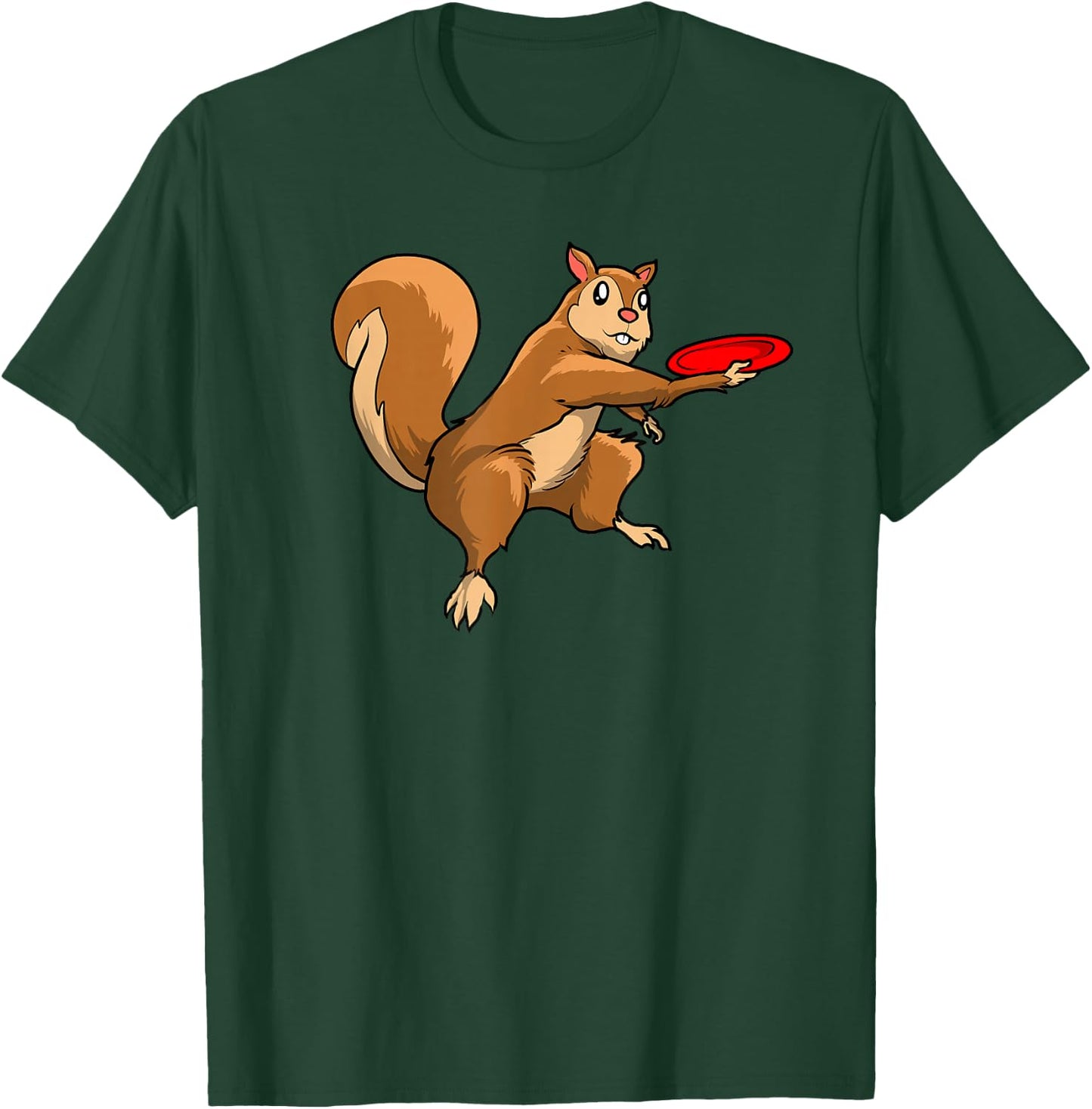 Disc Golf Squirrel - Frolf Frisbee Golf Disc T-Shirt - T-Shirt | Forest