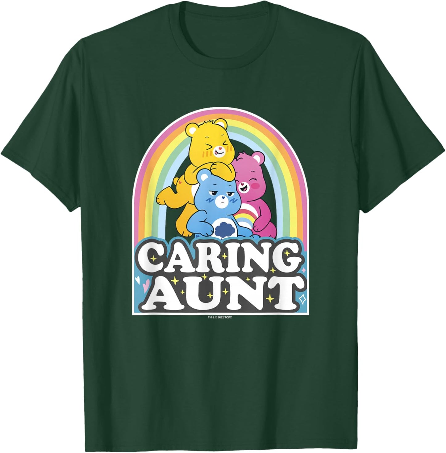 Care Bears Caring Aunt Retro Rainbow Grumpy Group Shot T-Shirt - T-Shirt | Forest