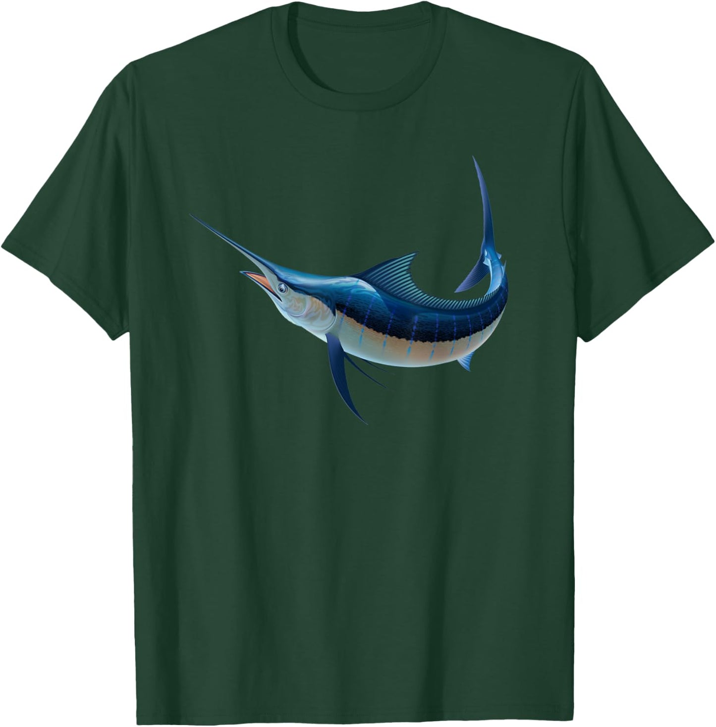 Beautiful Atlantic Blue Marlin Fish T-Shirt - T-Shirt | Forest