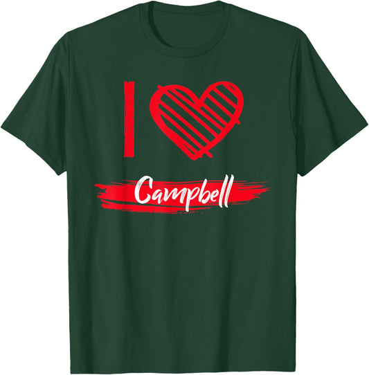 I Love CAMPBELL County I Heart CAMPBELL T-Shirt - T-Shirt | Forest