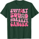 Boho Groovy Pink Rainbow Breast Cancer Support Squad T-Shirt - T-Shirt | Forest