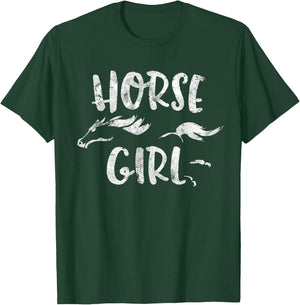 Horse Girl Horseback Riding Equestrian Lover Gifts T-Shirt - T-Shirt | Forest