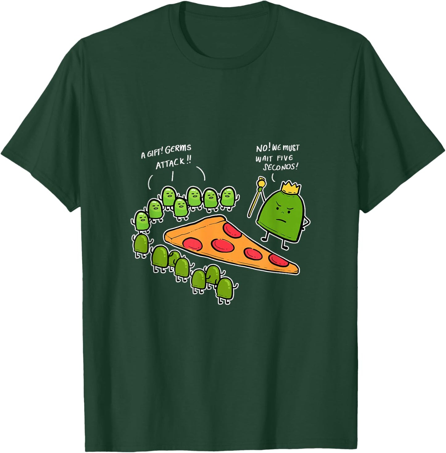 Five Second Rule Funny Foodie T-Shirt - T-Shirt | Forest