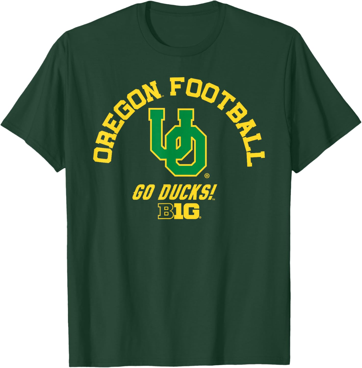 Oregon Ducks Big 10 Football Officially Licensed T-Shirt - T-Shirt | Forest