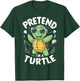 Pretend I'm A Turtle Halloween Party Pretend I'm A Turtle Funny Lazy Halloween Matching -Adults, -Kids Black Cartoon Turtle Neck Short Sleeve Size: Small T-Shirt - T-Shirt | Forest