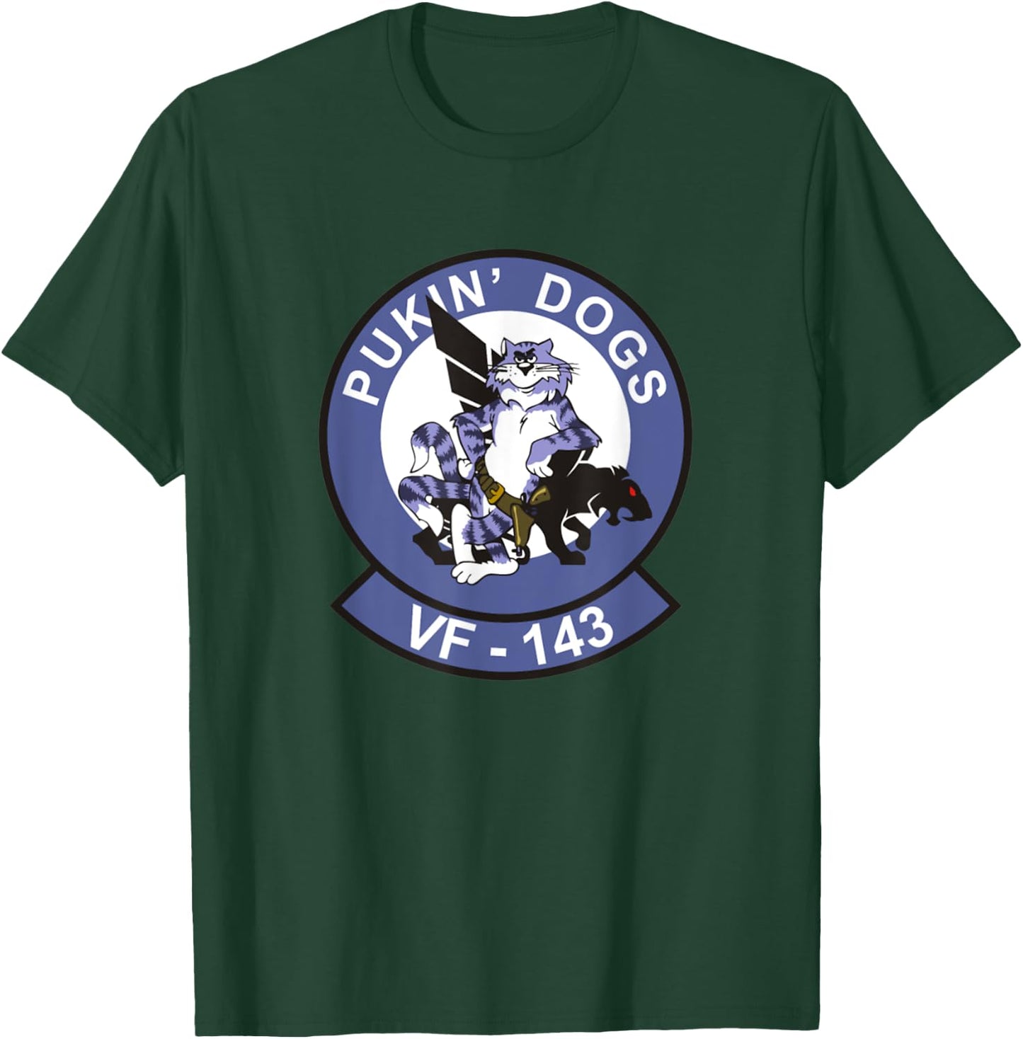Pukin Dogs VF-143 Hornet Squadron T-Shirt - T-Shirt | Forest