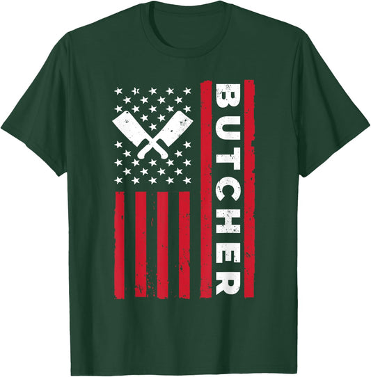 Cool Butcher Art Women Butchery Meat Cutting Butcher T-Shirt - T-Shirt | Forest