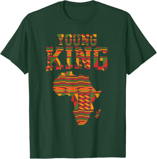 African King Art For Boys Toddlers African Print Kente Cloth T-Shirt - T-Shirt | Forest