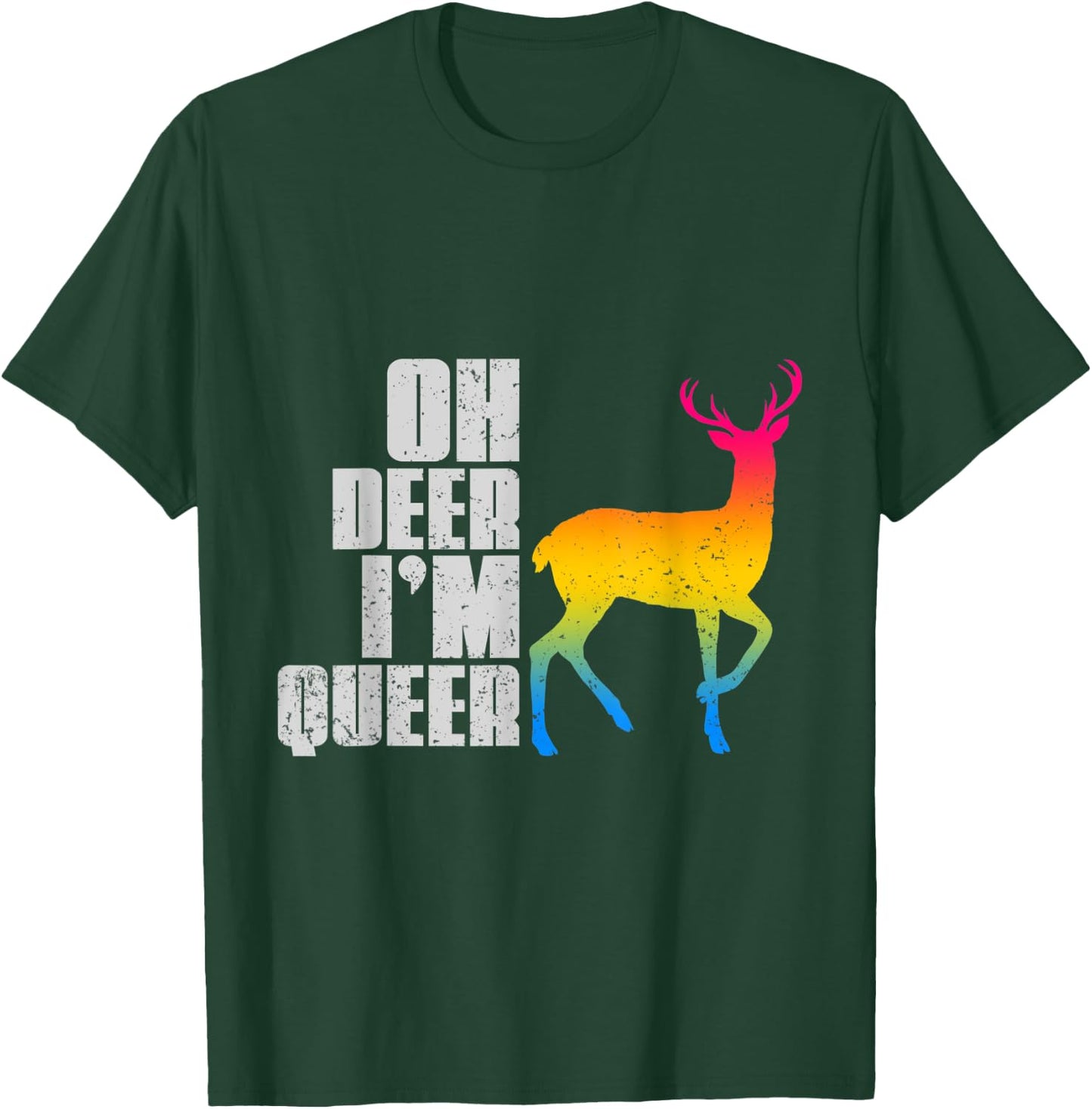 Oh Deer Im Queer Pansexual T-Shirt - T-Shirt | Forest