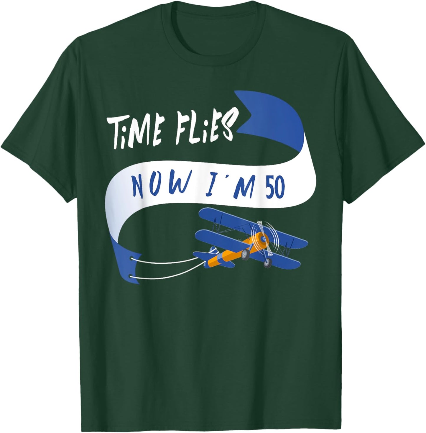 I'm 50th Birthday Time Flies Child 50 Year Old Funny T-Shirt - T-Shirt | Forest