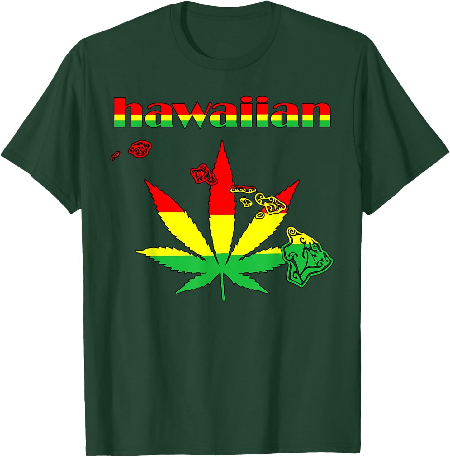Hawaiian Pakalolo Reggae T-Shirt - T-Shirt | Forest