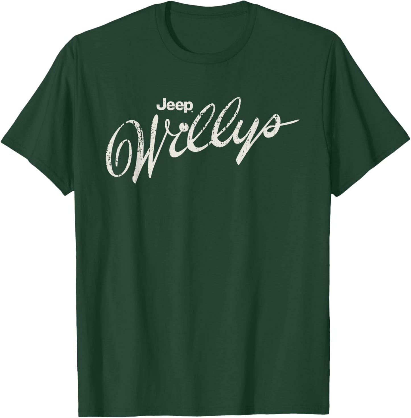 Jeep Willys Script Logo T-Shirt - T-Shirt | Forest