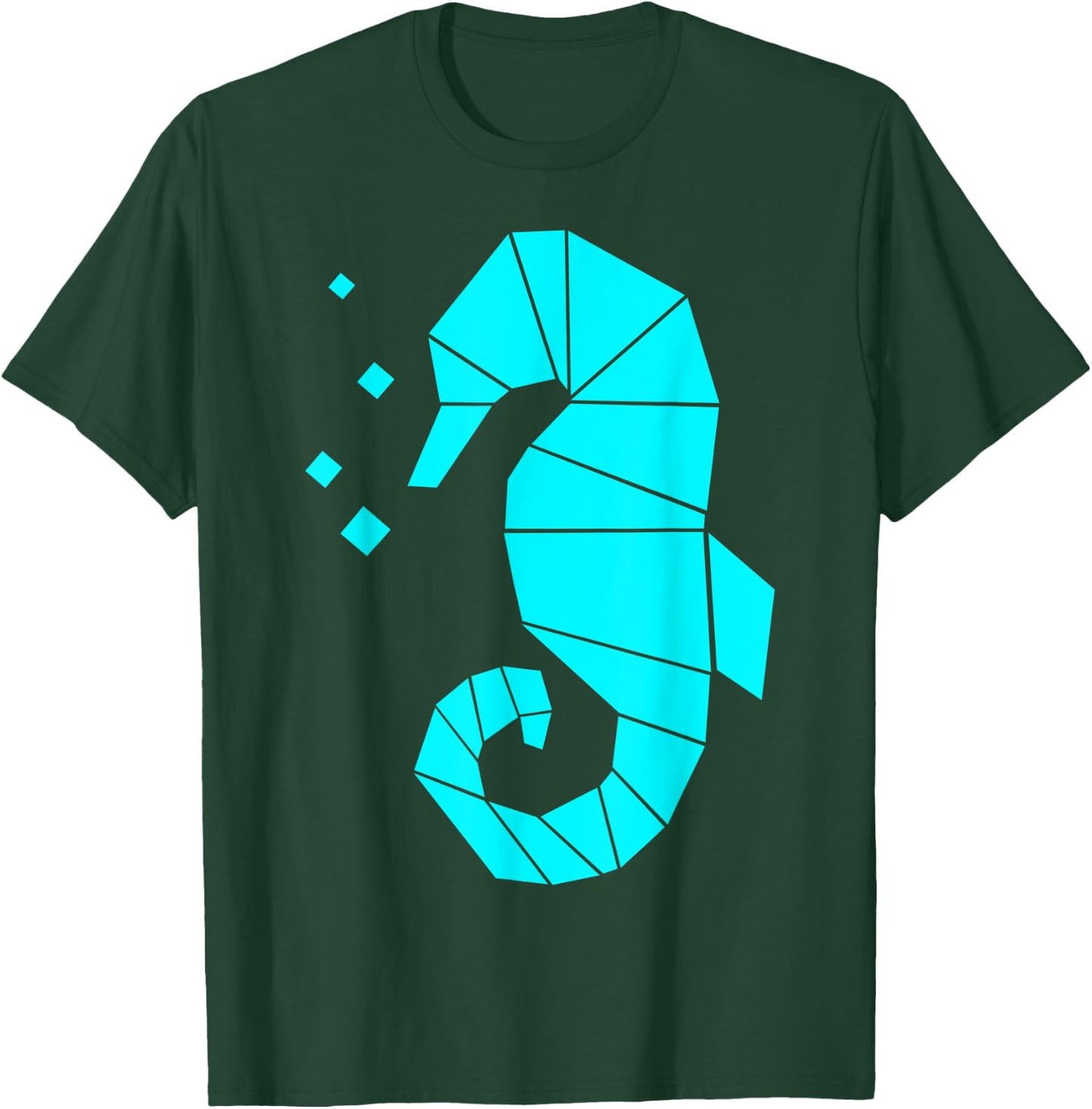 Seahorse Polygon Aquatic Sea Animal Fish Hippocampus T-Shirt - T-Shirt | Forest