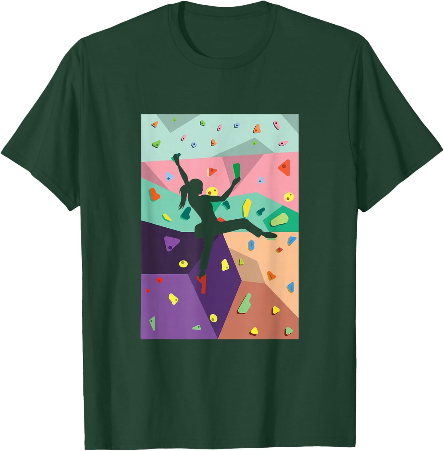 Cute Colorful Rock Climbing Bouldering Wall Climber T-Shirt - T-Shirt | Forest