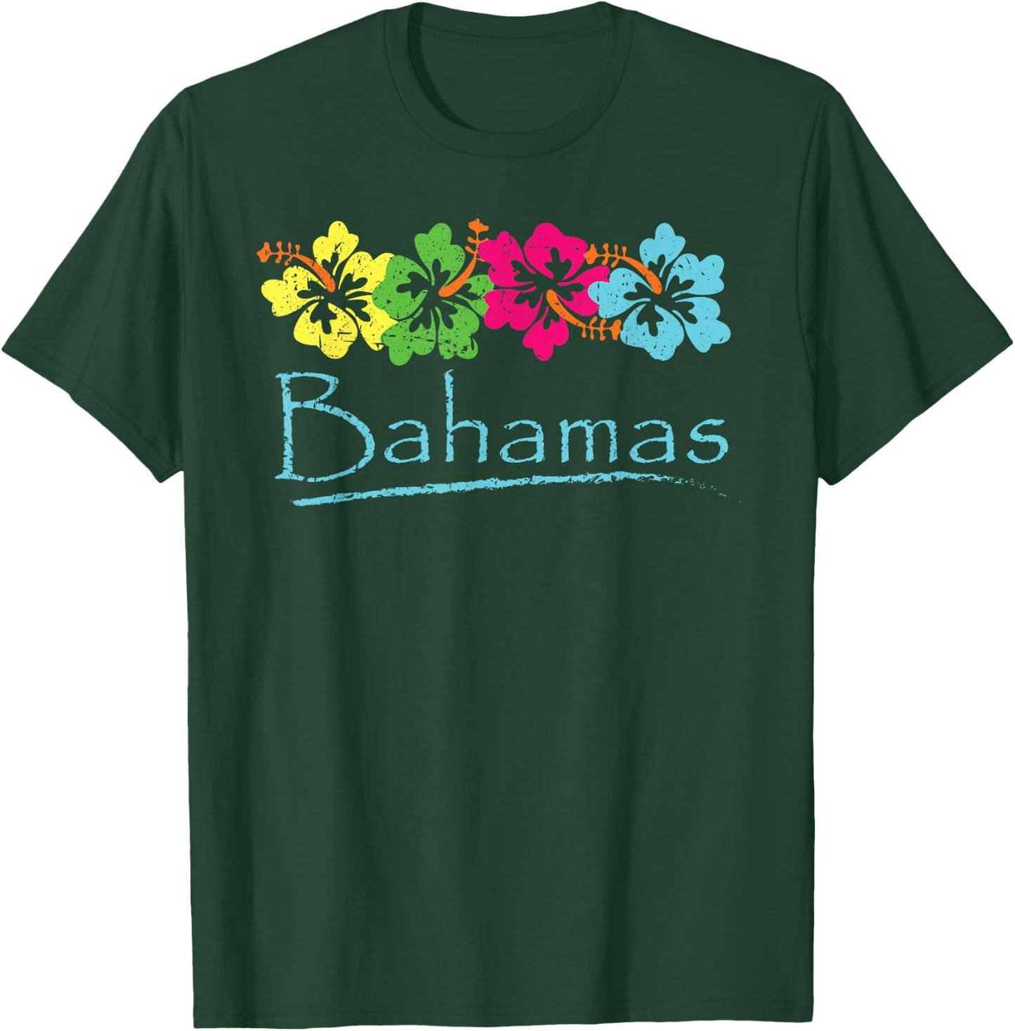 Bahamas Exotic Tropical Beach and Vacation Vintage Print Small T-Shirt - T-Shirt | Forest