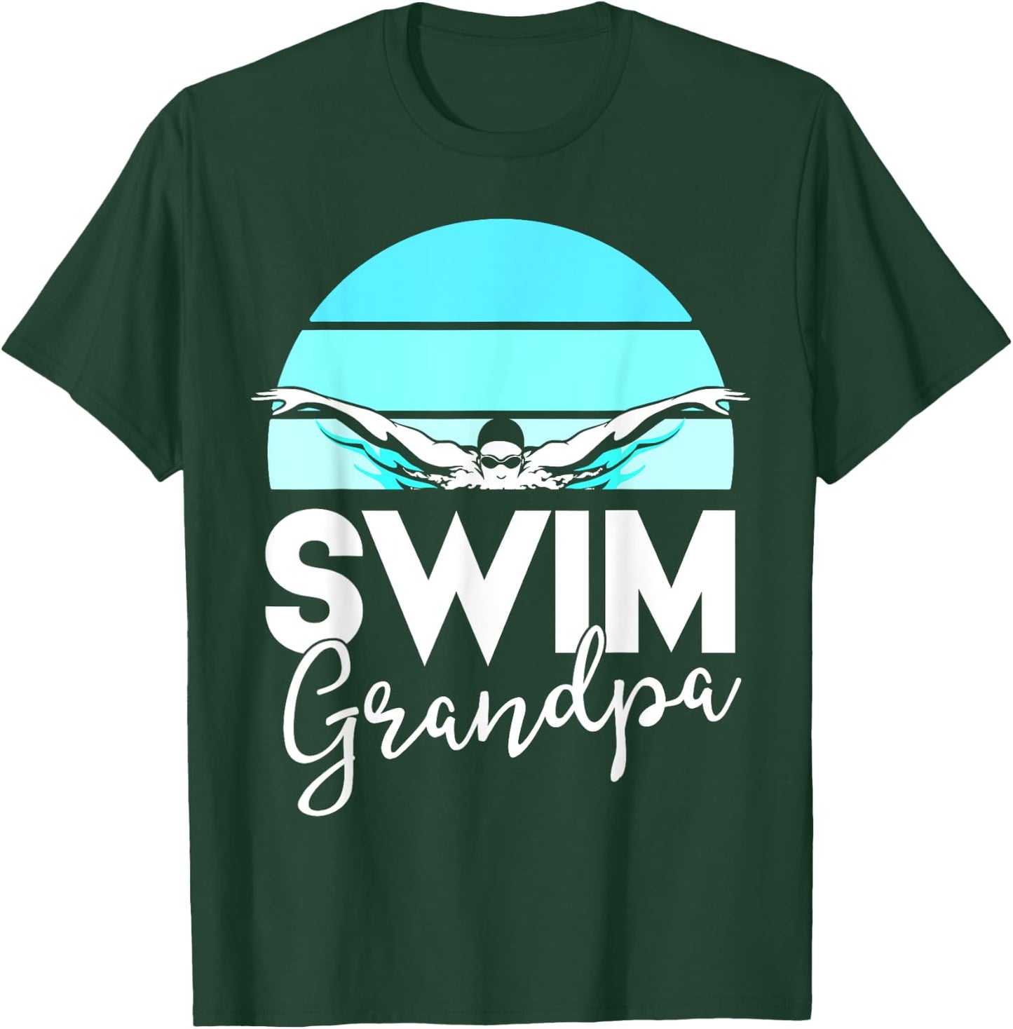 Swim Team Shirt Grandpa Papa Swimming Meet Swimmer Gift T-Shirt - T-Shirt | Forest